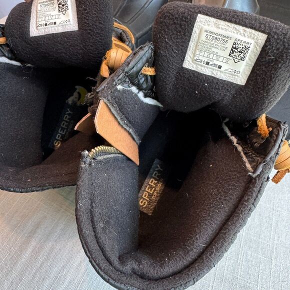 Sperry Saltwater Rain Boots Women’s Size 9 Black Quilted Duck Boot - Picture 11 of 11